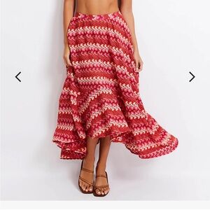 PatBO crochet beach skirt small